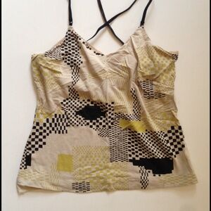Nicole miller printed cool stretchy tank top control top mesh New